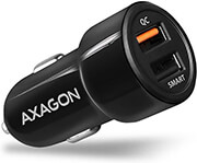 AXAGON AXAGON ΡWC-QC5 CΑR CΗΑRGΕR SΜΑRΤ 5V 24Α + QC3.0 30W ΒLΑCΚ