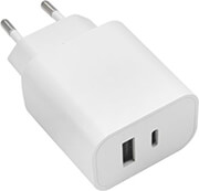 MAXLIFE MAXLIFE MXTC-06 PD QC CHARGER 1X USB-C 1X USB 20W WHITE
