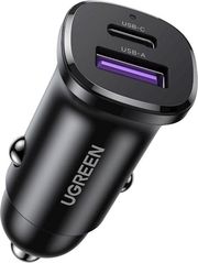 UGREEN CAR CHARGEREC305 30W 3A 1 X USB-A + 1 X TYPE-C BLACK