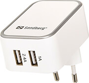 SANDBERG SANDBERG AC CHARGER DUAL USB 2.41A EU (440-57)