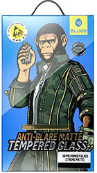 BLUEO 5D MR. MONKEY GLASS FOR APPLE IPHONE 14 PRO MAX BLACK (STRONG MATTE)