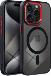 COLOR EDGE MAG COVER CASE MAGSAFE FOR IPHONE 16 PRO MAX BLACK RED