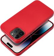 LEATHER MAG COVER CASE FOR IPHONE 16 PLUS RED