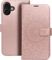 MEZZO BOOK CASE FOR IPHONE 16 PRO MANDALA ROSE GOLD