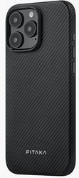 PITAKA PITAKA MAGEZ CASE PRO 4 BLACK/GREY TWILL FOR IPHONE 16 PRO