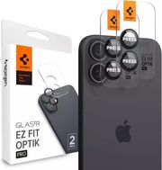 SPIGEN GLASS TR EZ FIT OPTIK PRO 2 PACK BLACK FOR IPHONE 16 PLUS