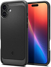 SPIGEN RUGGED ARMOR MAGSAFE MATTE BLACK FOR IPHONE 16