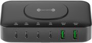 4SMARTS 7IN1 GAN CHARGING STATION 100W + QI WIRELESS BLACK/GREY