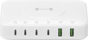 4SMARTS 7IN1 GAN CHARGING STATION 100W + QI WIRELESS WHITE