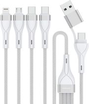 4SMARTS 4SMARTS USB TYPE-C/TYPE-A MULTI-CHARGING CABLE 4-IN-2 1.2M WHITE