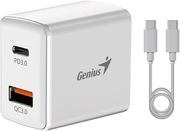 GENIUS ΦΟΡΤΙΣΤΗΣ GENIUS 20W, 2-PORT, USB-C, USB-A