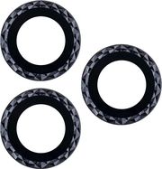 OEM SET OF LENS GLASSES FOR IPHONE 11 PRO MAX BLACK RHOMBUS (3 PCS)