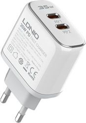 LDNIO LDNIO 2528C WALL CHARGER 35W QC/PD 2 X USB-C