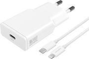4SMARTS WALL CHARGER PD PLUG SLIM 20W GAN TYPE-C + LIGHTNING CABLE 1.5M WHITE