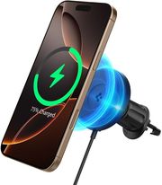 SPIGEN ONETAP PRO 4 MAGSAFE CAR MOUNT CHARGER BLACK FOR WIRELESS / AIRVENT HOOK