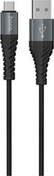 HOCO USB-A TO MICROUSB CABLE X38 COOL 18W 2A 1M BLACK