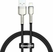 BASEUS CAFULE USB-A TO LIGHTNING CABLE METAL SERIES 18W 2.4A 0.25M BLACK CALJK-01