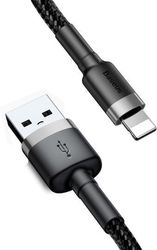 BASEUS CAFULE USB-A TO LIGHTNING CABLE 18W 2.4A 0.5M GREY CALKLF-AG1