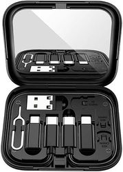 LAMTECH ALL-IN-ONE CHARGING DATA CABLE SET WITH STORAGE CASE LAM113744