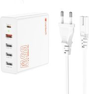 LAMTECH GAN FAST CHARGER 1XTYPE-C &amp; 4XQC3.0 65W &amp; EU CABLE 1.5M LAM113409