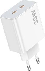 LAMTECH LAMTECH DUAL TYPE-C FAST CHARGER PD35W WHITE LAM113096