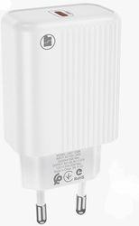 LAMTECH FAST CHARGER TYPE-C PD20W WHITE LAM112686