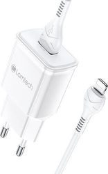 LAMTECH LAMTECH WALL CHARGER QC3.0 18W WITH LIGHTNING CABLE 1M WHITE LAM020182