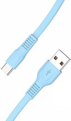 LAMTECH LAMTECH TYPE-C 3.0A FLAT CHARGING CABLE 1M BLUE LAM111832