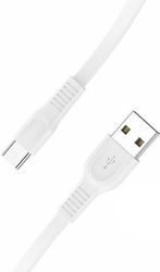 LAMTECH LAMTECH TYPE-C 3.0A FLAT CHARGING CABLE 1M WHITE LAM111818
