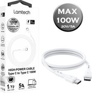 LAMTECH LAMTECH CABLE TYPE C TO TYPE C 100W FAST CHARGE 1M LAM023657