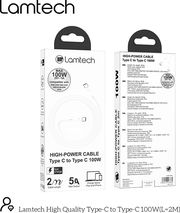 LAMTECH LAMTECH CABLE TYPE C TO TYPE C 100W FAST CHARGE 2M LAM023664