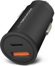 ESPERANZA EZC111K CAR QUICK POWER CHARGER 20W USB-C PD 20W / USB-A QC 3.0 18W