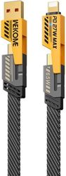 WK CHARGING CABLE 4 IN 1 WK 65W USB/TYPE-C TO I6/TYPE-C YELLOW 1.2M WDC-25