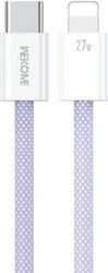 WK CHARGING CABLE WK 27W PD TYPE-C/I6 PURPLE 1M WDC-21