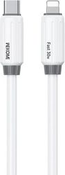 WK CHARGING CABLE WK 30W PD TYPE-C/I6 WHITE 1M WDC-29