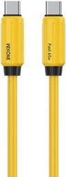 CHARGING CABLE WK 65W TYPE-C/TYPE-C YELLOW 1M WDC-28