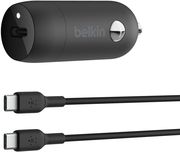 BELKIN WALL CHARGER 30W USB-C PD, PPS BLACK + CABLE USB-C
