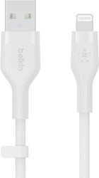 BELKIN CAA008BT3MWH BOOST CHARGE USB-A - LIGHTNING SILICON CABLE 3.0M WHITE