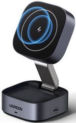 UGREEN WIRELESS MAGNETIC CHARGER/STAND 2IN1 UGREEN 15W QI W526 35278 GREY