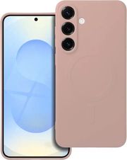 SILICONE MAG COVER CASE COMPATIBLE WITH MAGSAFE FOR SAMSUNG S25 PLUS PINK