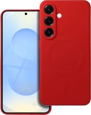 SILICONE MAG COVER CASE COMPATIBLE WITH MAGSAFE FOR SAMSUNG S25 RED