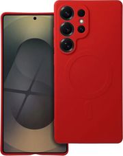 SILICONE MAG COVER CASE COMPATIBLE WITH MAGSAFE FOR SAMSUNG S25 ULTRA RED