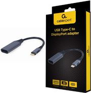 CABLEXPERT USB TYPE-C TO DISPLAYPORT FEMALE ADAPTER SPACE GREY RETAIL PACK A-USB3C-DPF-01