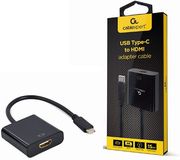 CABLEXPERT USB TYPE-C TO HDMI ADAPTER CABLE 4K@30HZ 15CM BLACK RETAIL PACK A-CM-HDMIF-03