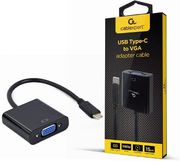 CABLEXPERT USB TYPE-C TO VGA ADAPTER CABLE 15CM BLACK RETAIL PACK A-CM-VGAF-01