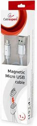 CABLEXPERT CABLEXPERT 3-IN-1 MAGNETIC CABLE 1M MICRO USB - LIGHTNING - TYPE-C RETAIL PACK SIL CC-USB2-AMMUMM-1M