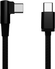 CABLEXPERT ANGLED COTTON BRAIDED USB TYPEC MALE-MALE CHARGING&amp;DATA CABLE 0.2M BL CC-USB2-CMCML-0.2M