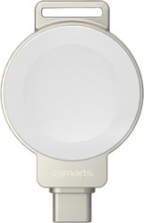 4SMARTS WIRELESS CHARGER FOR APPLE WATCH SILVER