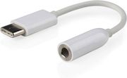 CABLEXPERT CABLEXPERT USB-C PLUG TO STEREO 3.5MM AUDIO ADAPTER CABLE WHITE A-CM-3.5F-01
