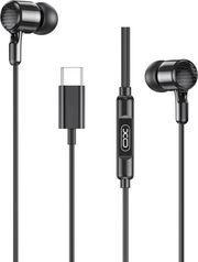 XO XO EP81 ΕΝΣΥΡΜΑΤΑ IN-EAR ΜΕΤΑΛΛΙΚΑ ΑΚΟΥΣΤΙΚΑ ΜΕ ΜΙΚΡΟΦΩΝΟ ΚΑΙ ΒΥΣΜΑ USB-C ΣΕ ΜΑΥΡΟ ΧΡΩΜΑ